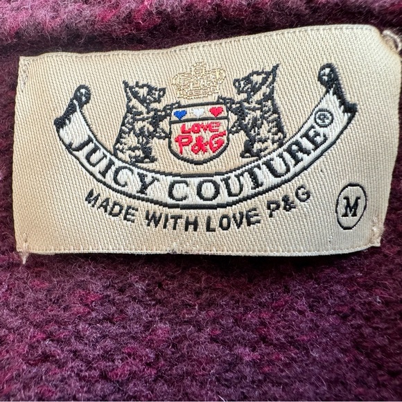 Vintage Juicy heart wool sweater burgundy - Picture 6 of 7